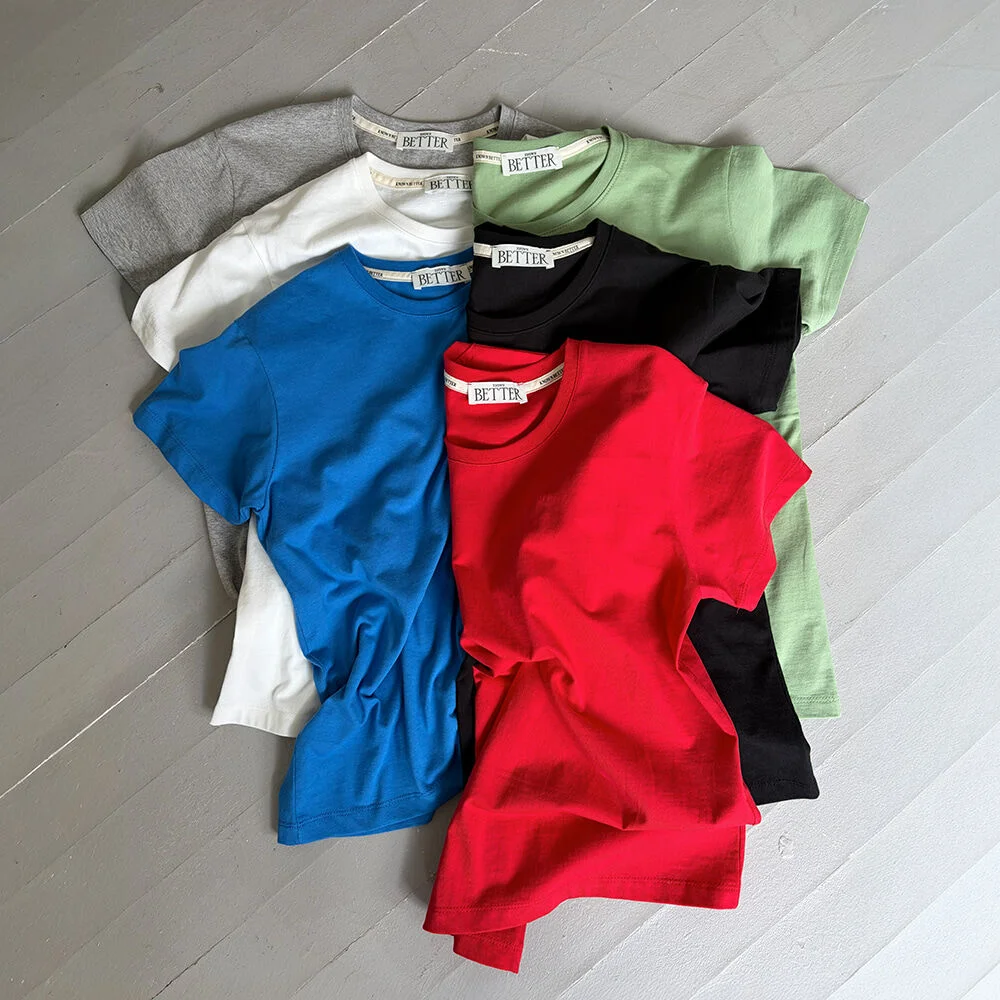 Soft basic round T-shirt _6color