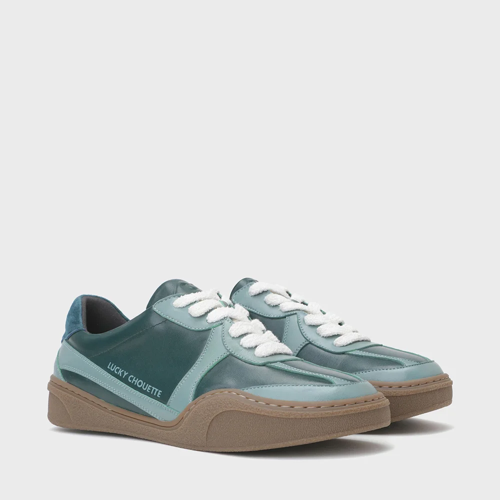 Material Mix Color Sneakers (green)_LK1CM25200GRX