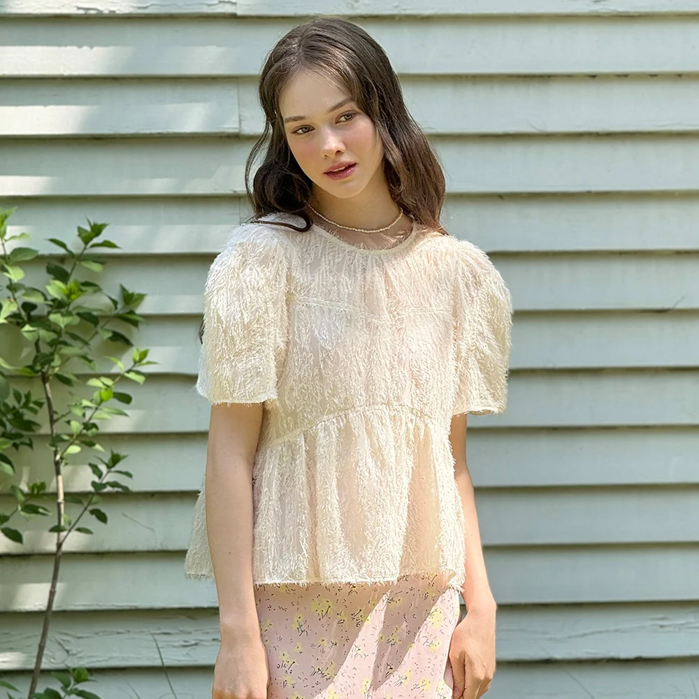 Lautre Ette ribbon Butter Blouse