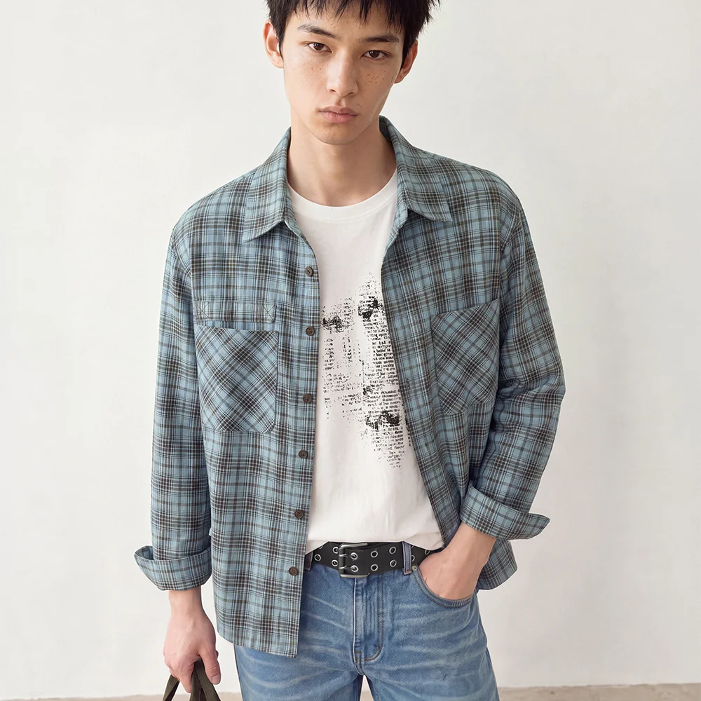 Bluesf bio check shirt