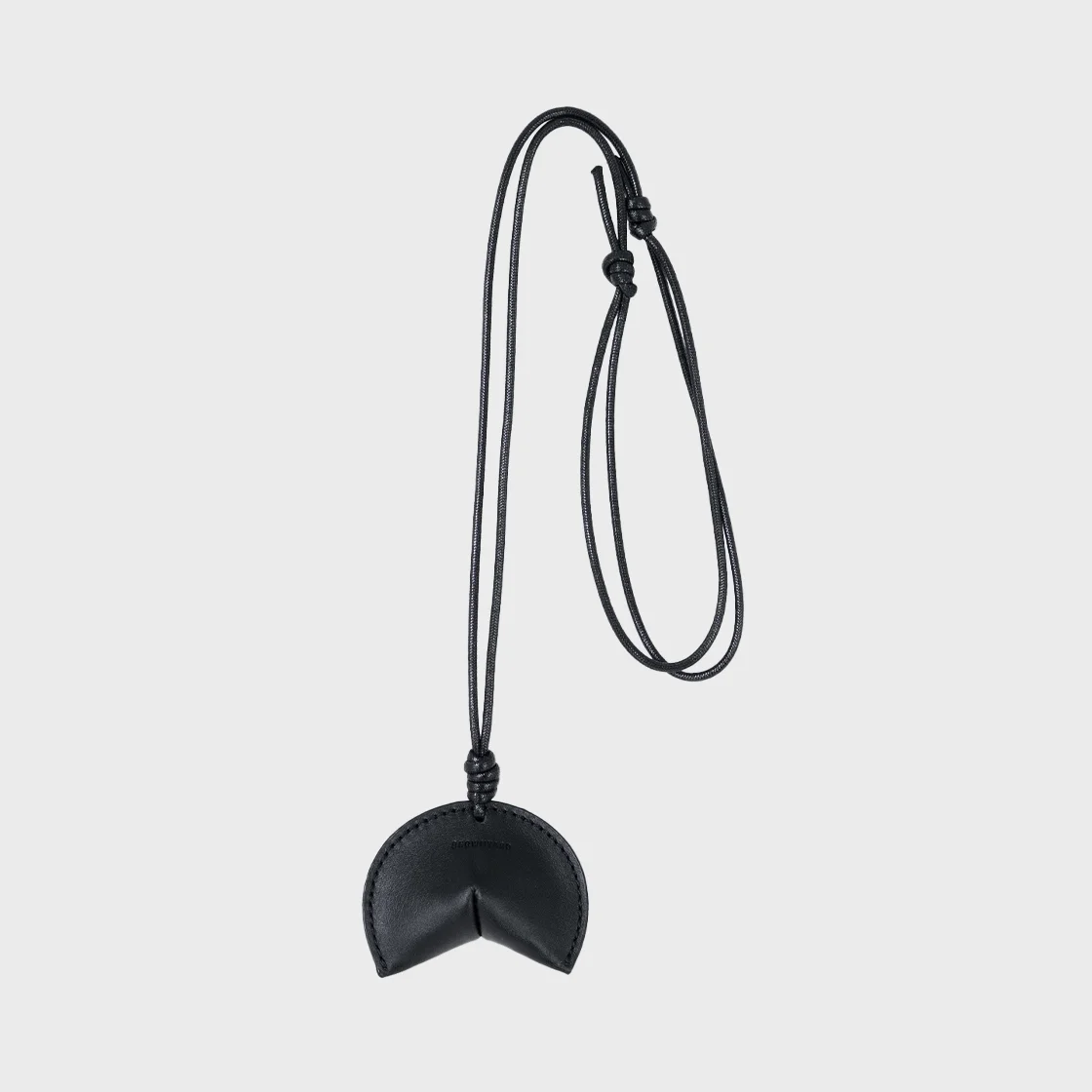 Leather Fortune Necklace, Black