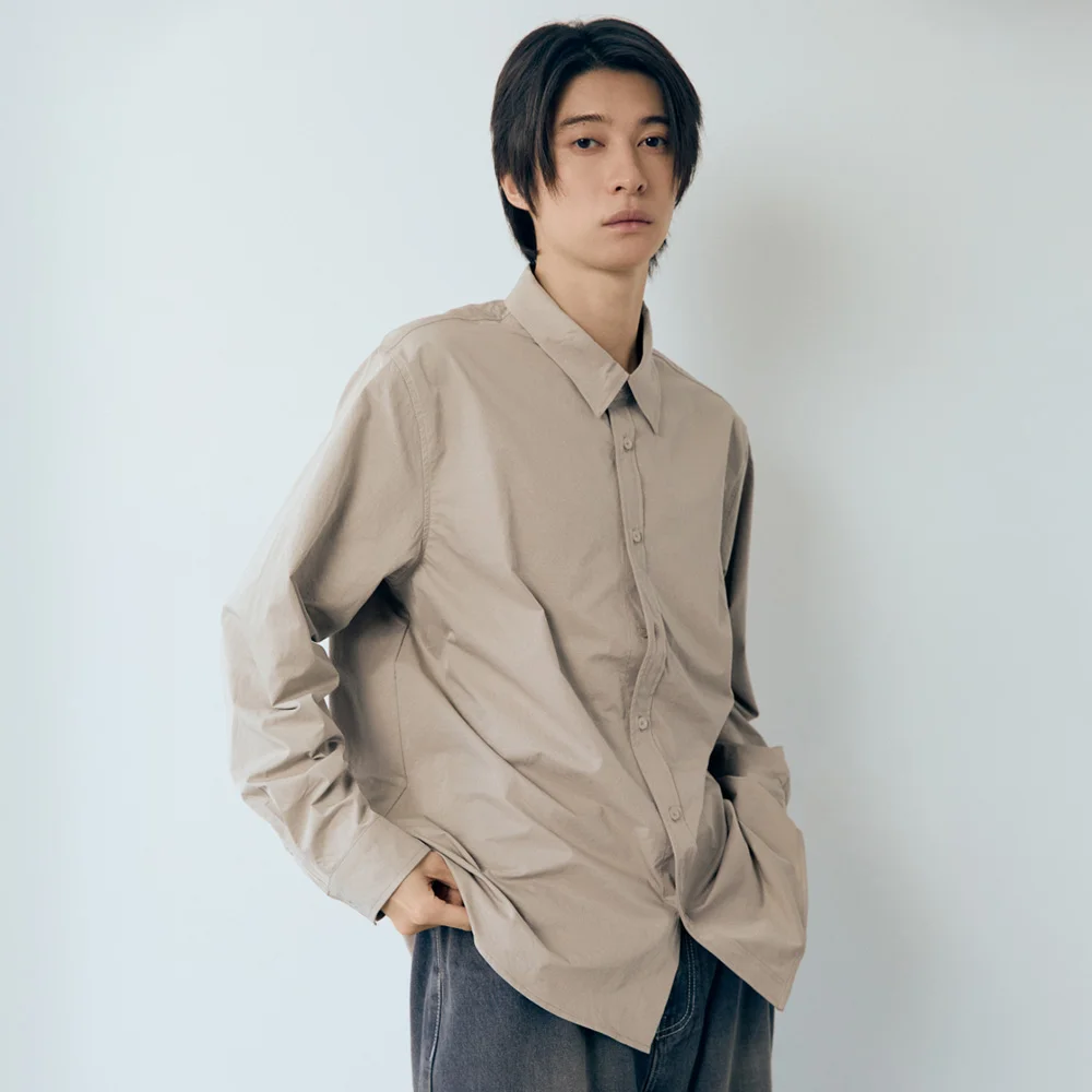 寬鬆 襯衫 Beige