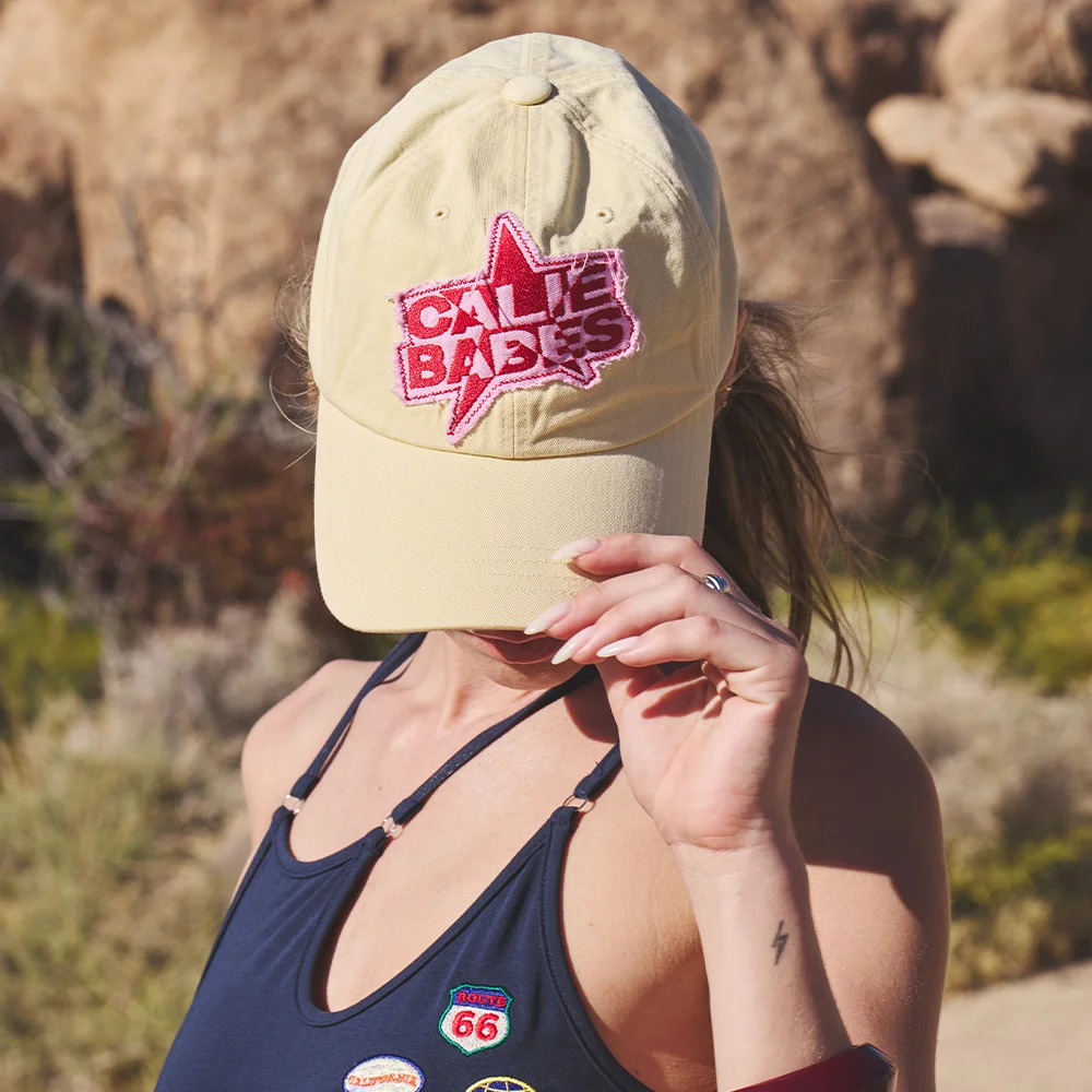 CALIE BABES PATCH BALL CAP YELLOW