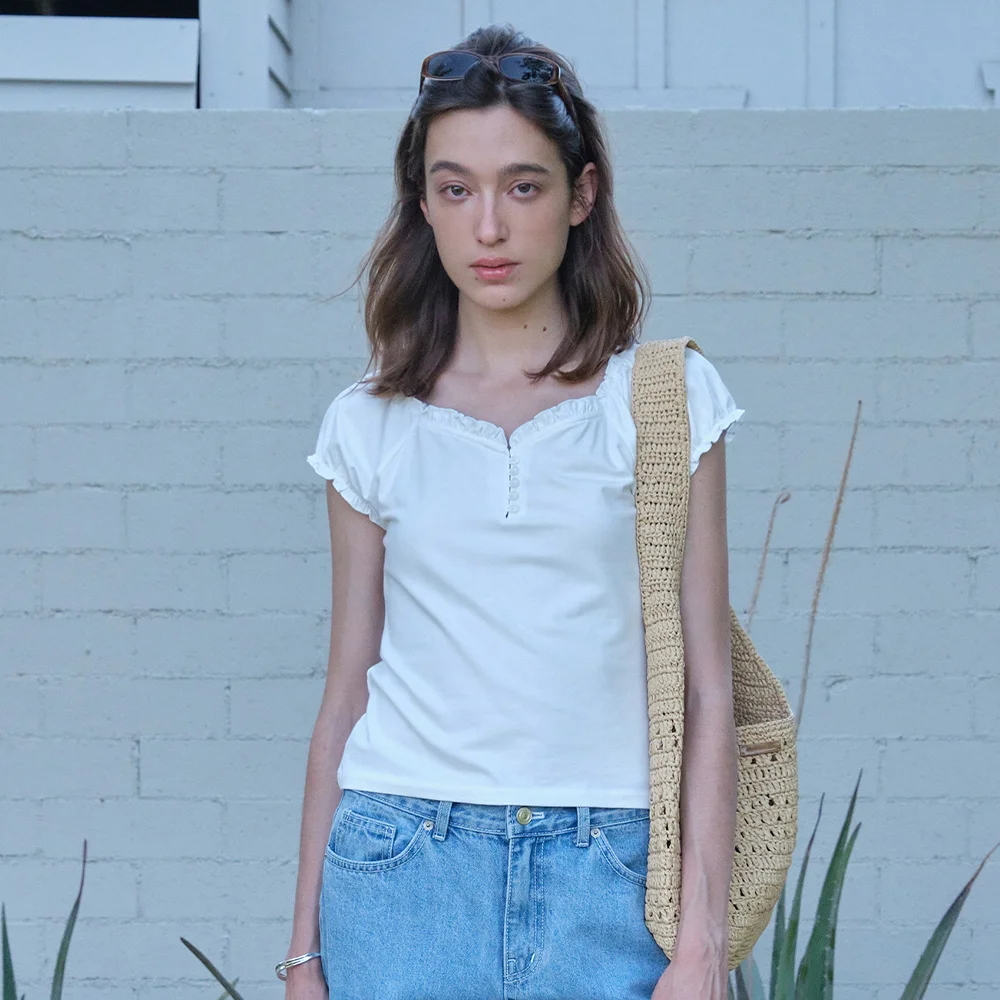 Roha Fril Top - Ivory