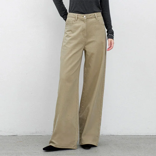 WARM WIDE COLOR DENIM PANTS(PT-5723)