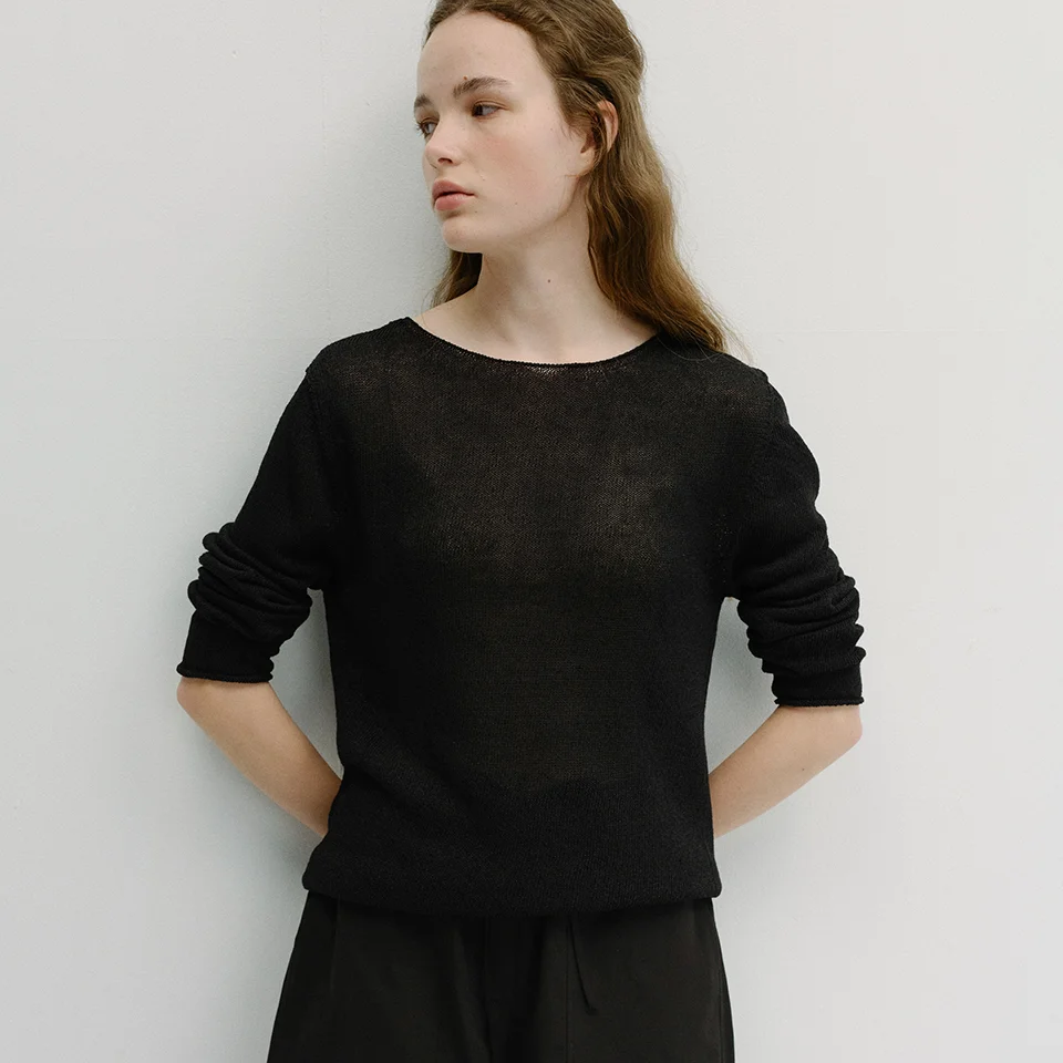paper wholegarment knit (black)