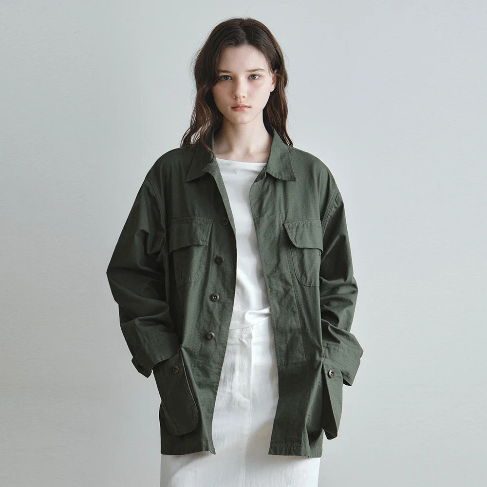 W/French Work Safari Jacket_KHAKI(WC25-SH02)