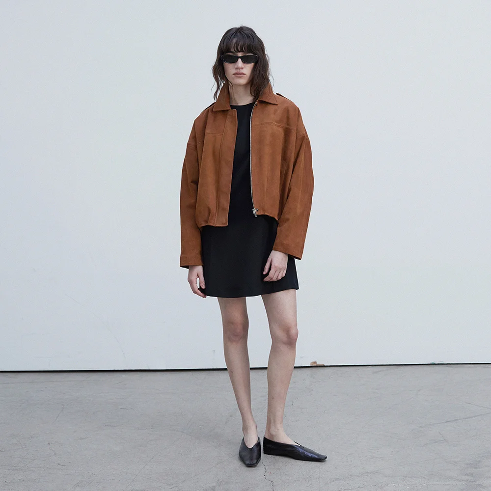 Suede Balloon Jacket _Camel