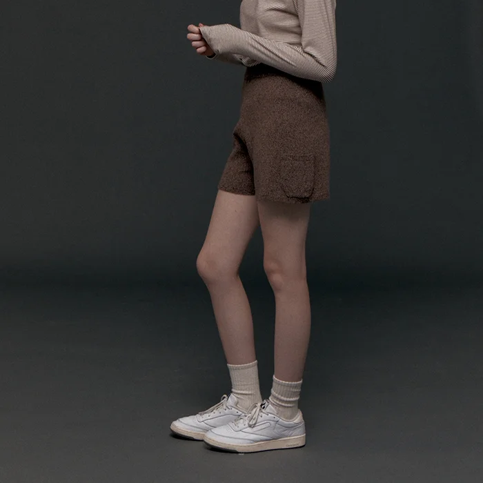 Tweed Knit Pants(Brown)
