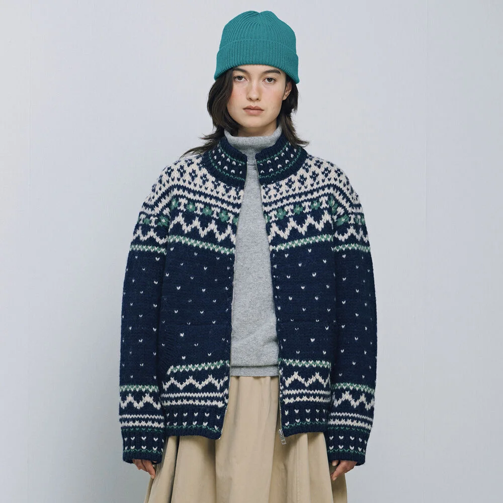Foret Wool Cardigan (Navy)