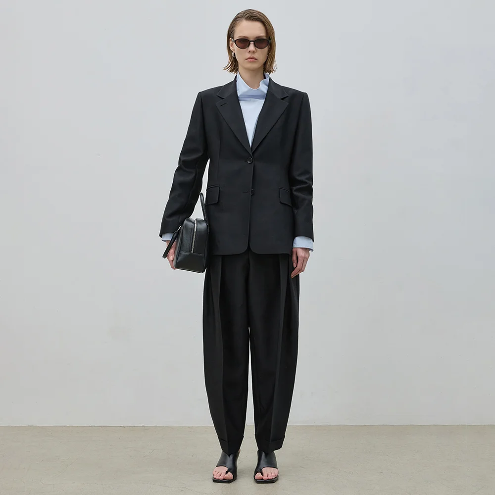 MILIE VELCRO TWO-TUCK PANTS