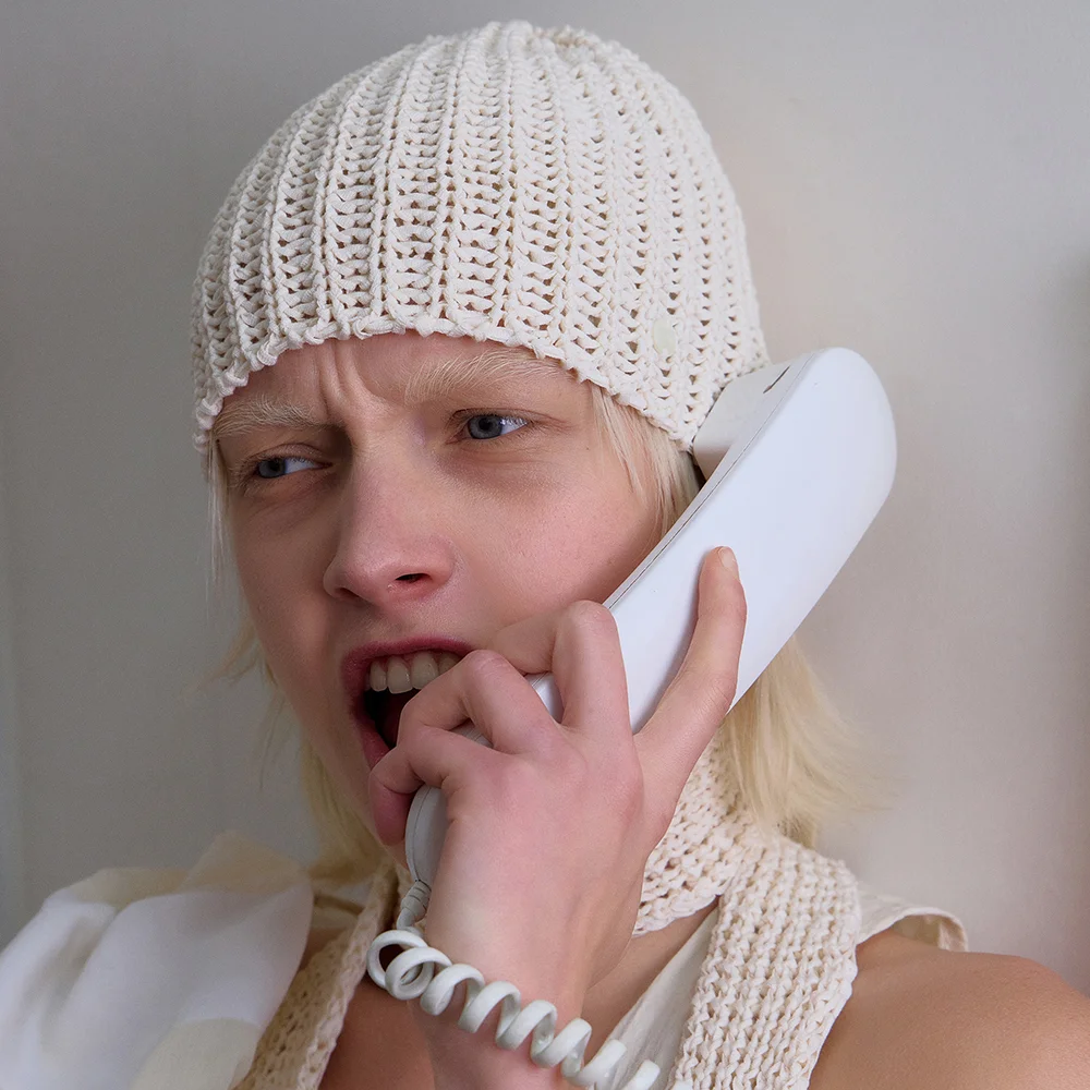 純棉 夏季 針織衫 純色 單片裝 女裝 冷帽 CROCHET SINGLE BEANIE / OATMEAL