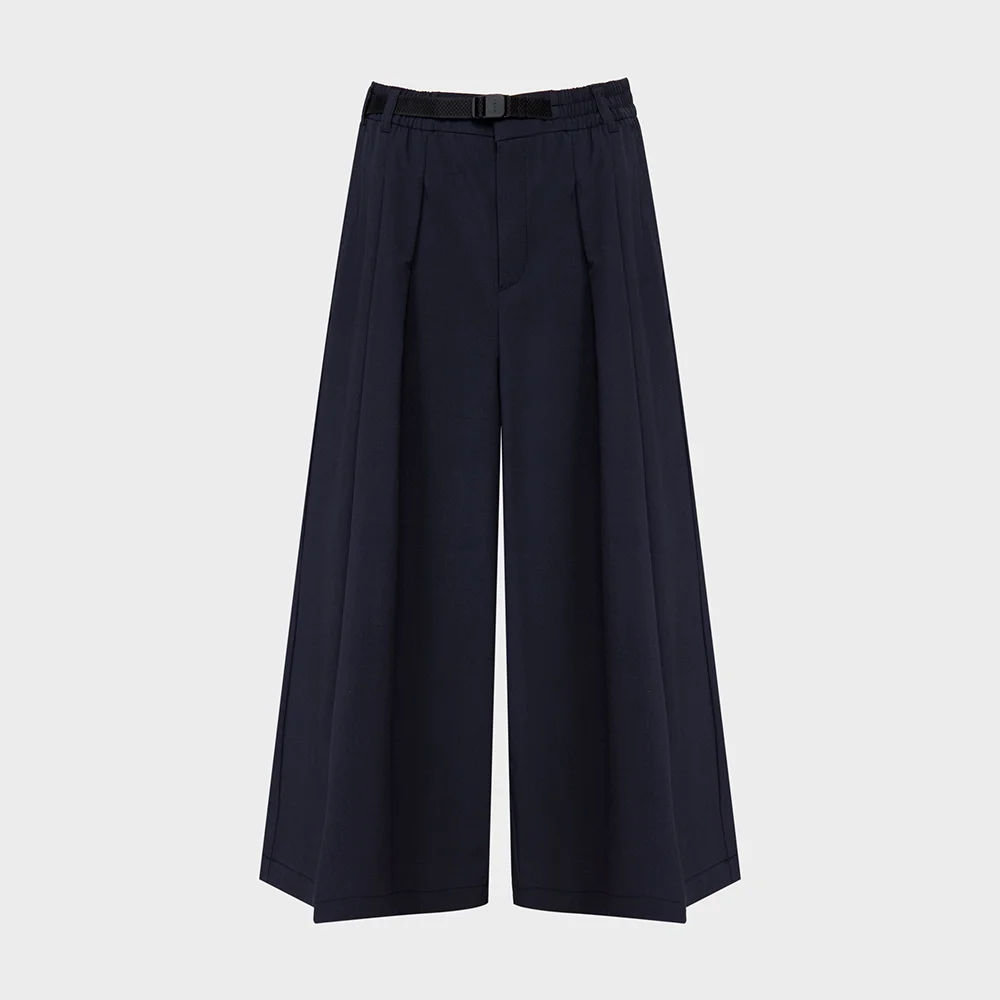 BRISE (Brisé) 女裝 寬版 喇叭 褲子_Dark Navy_DWP26352N9