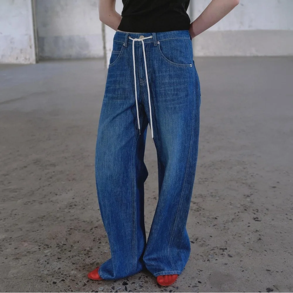 Summer Banding Wide Denim Pants Blue (KE6321M52P)
