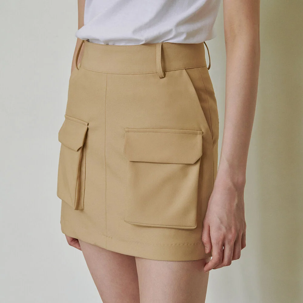 BEIGE CARGO SKIRT 工裝 半身裙
