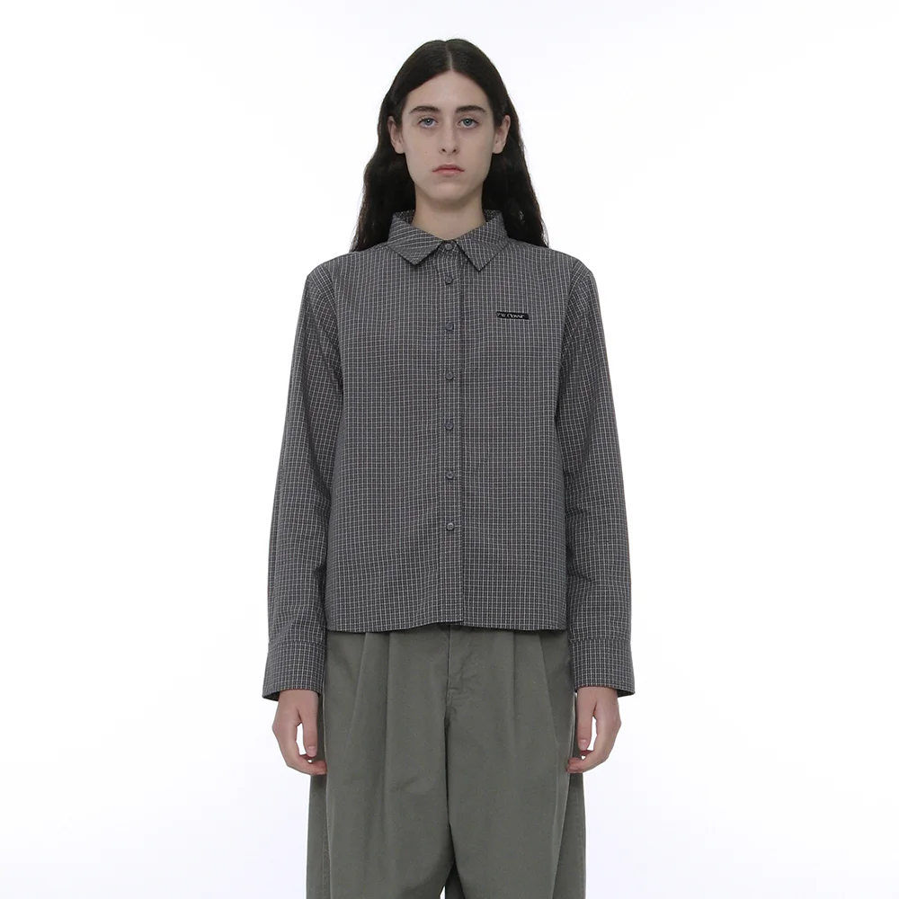 PWC CLASSIC BUTTON-UP CHECK SHIRT_CHARCOAL
