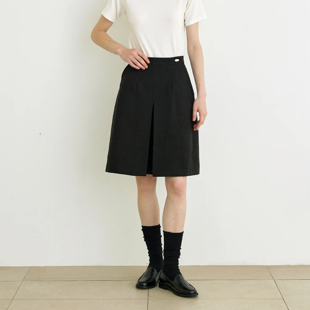 Piore midi skirt (Charcoal)