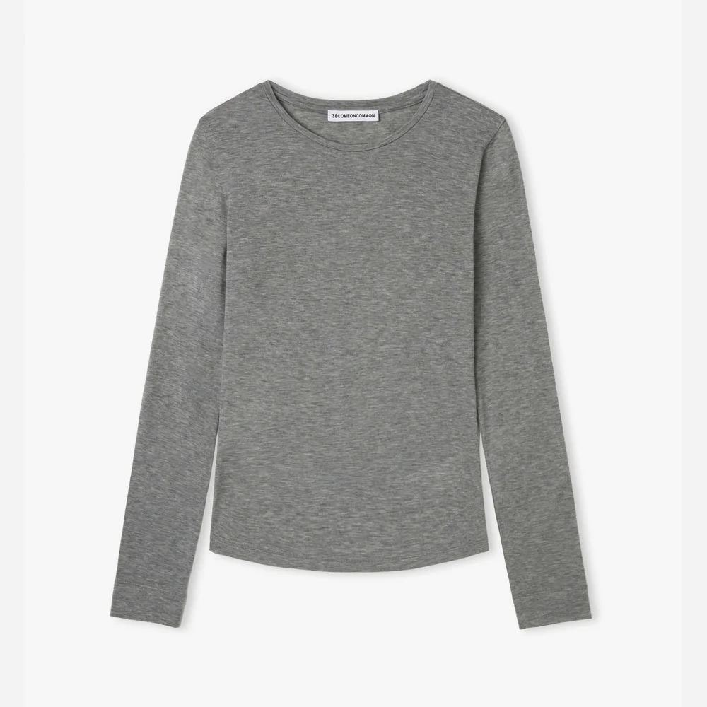 Sheer Touch Slim Long Sleeve (Melange Gray)