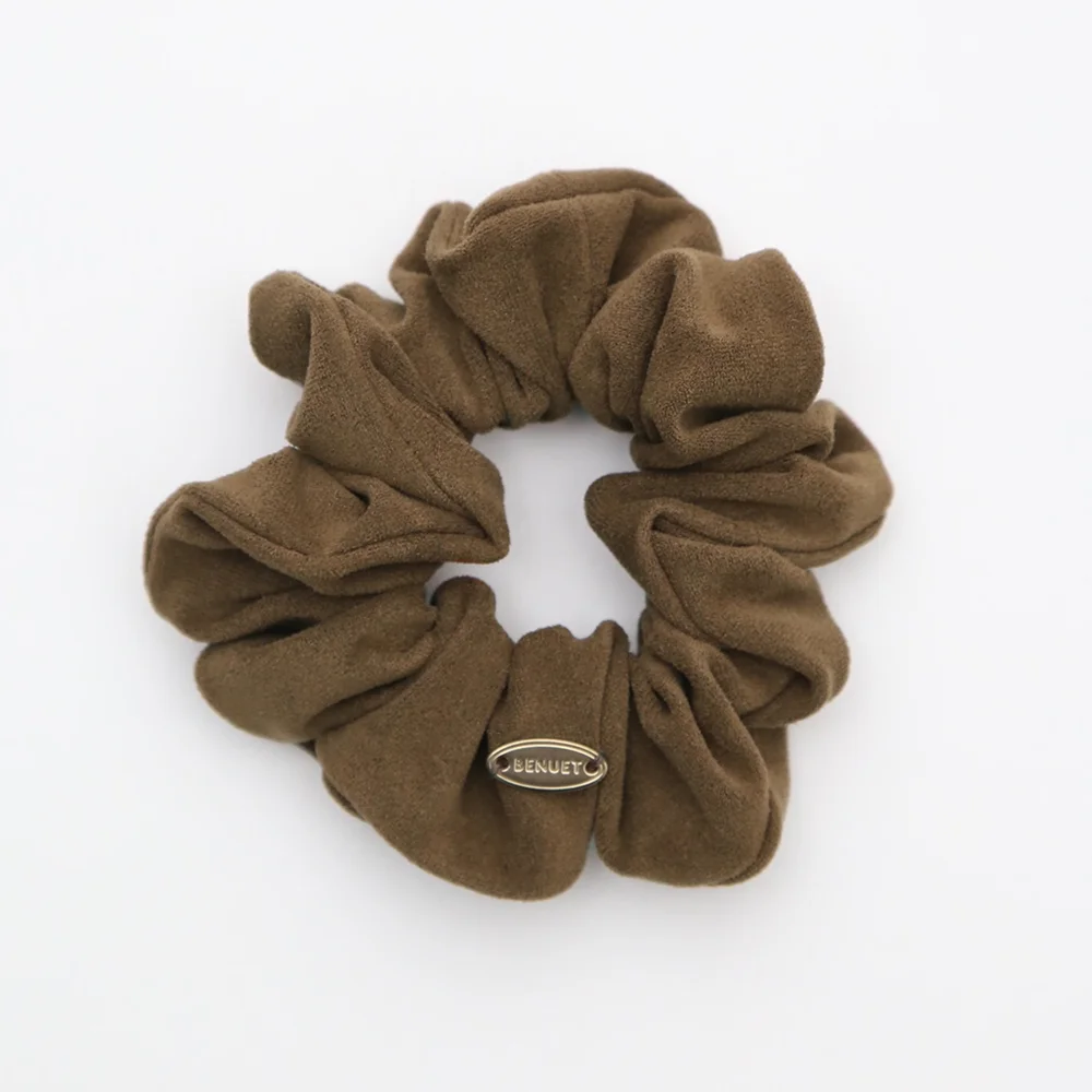Suede Scrunchie_Brown