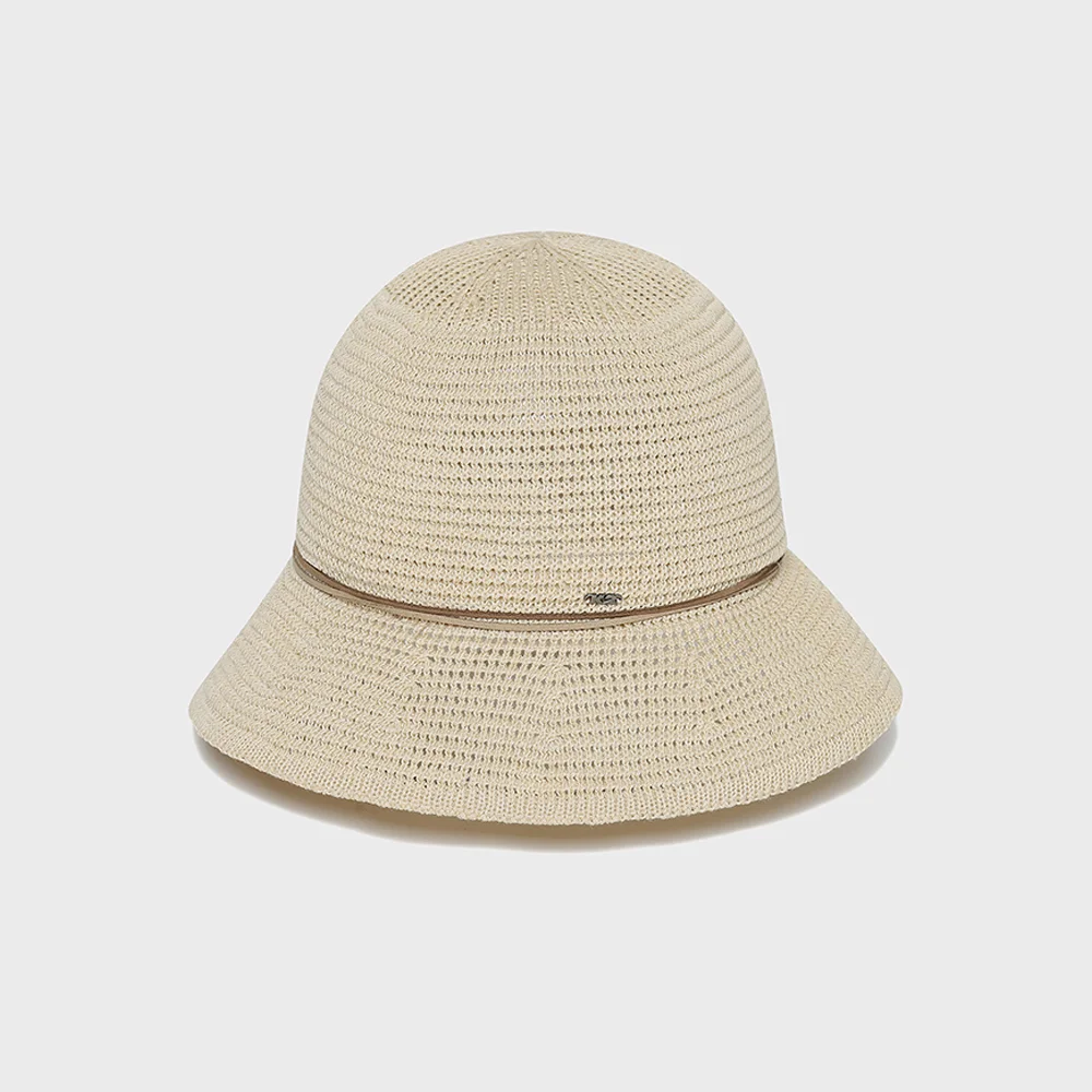 SIGNATURE CROCHET HAT W_Beige_KWM25C66E2