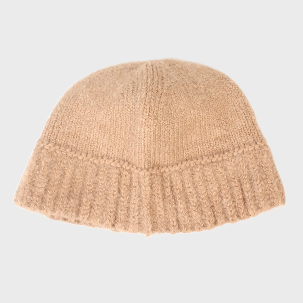Wool Beige Knit Bucket Hat 羊毛漁夫帽