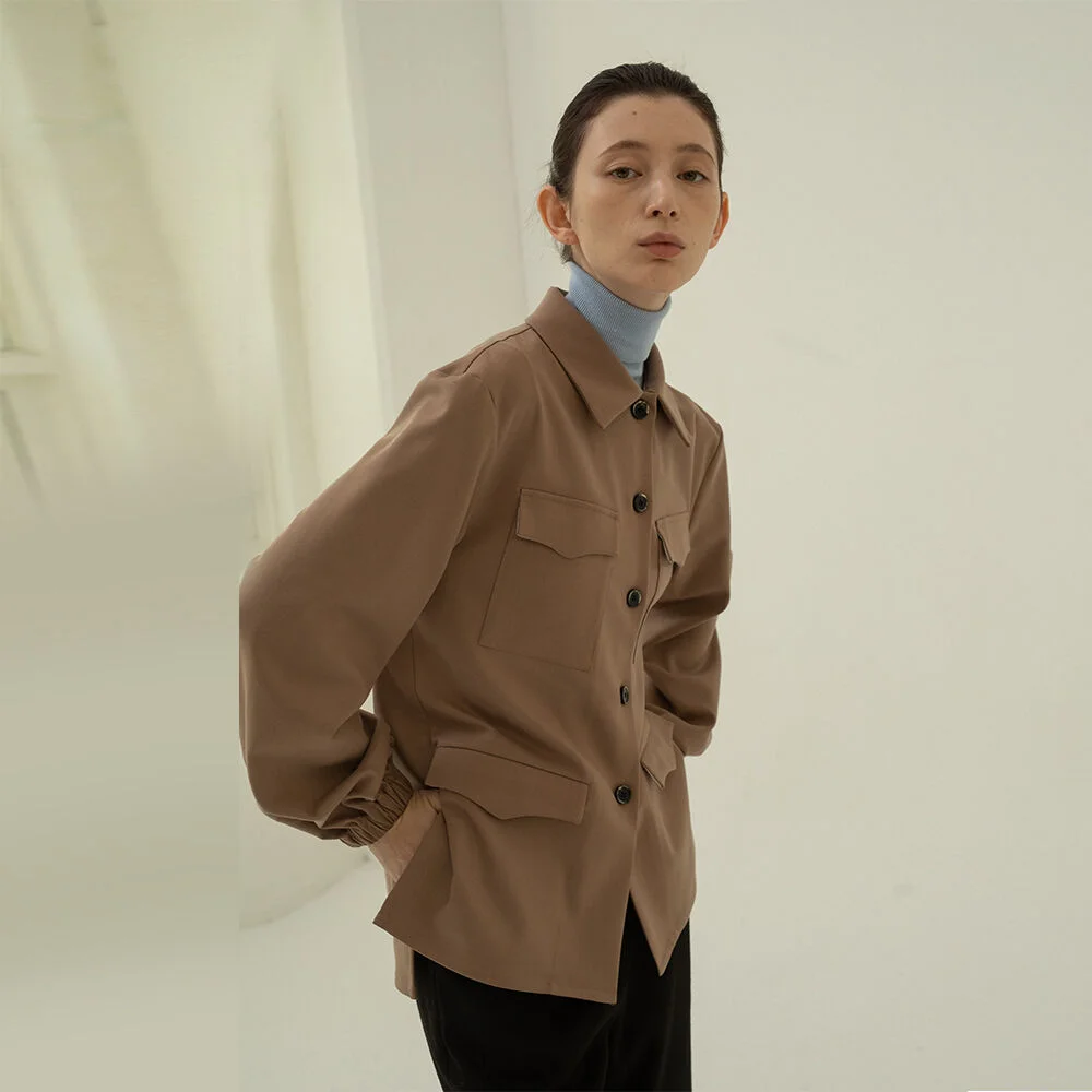 Four Pocket Shirt-Beige