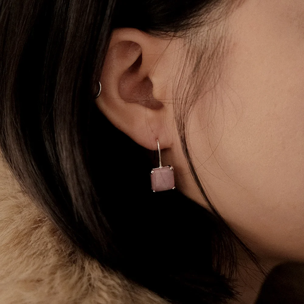 Baby Bijou earrings, RHODONITE