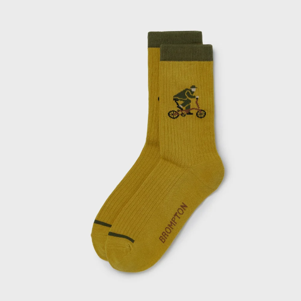 BICYCLE GRAPIC SOCKS - MUSTARD (P255ASO410)
