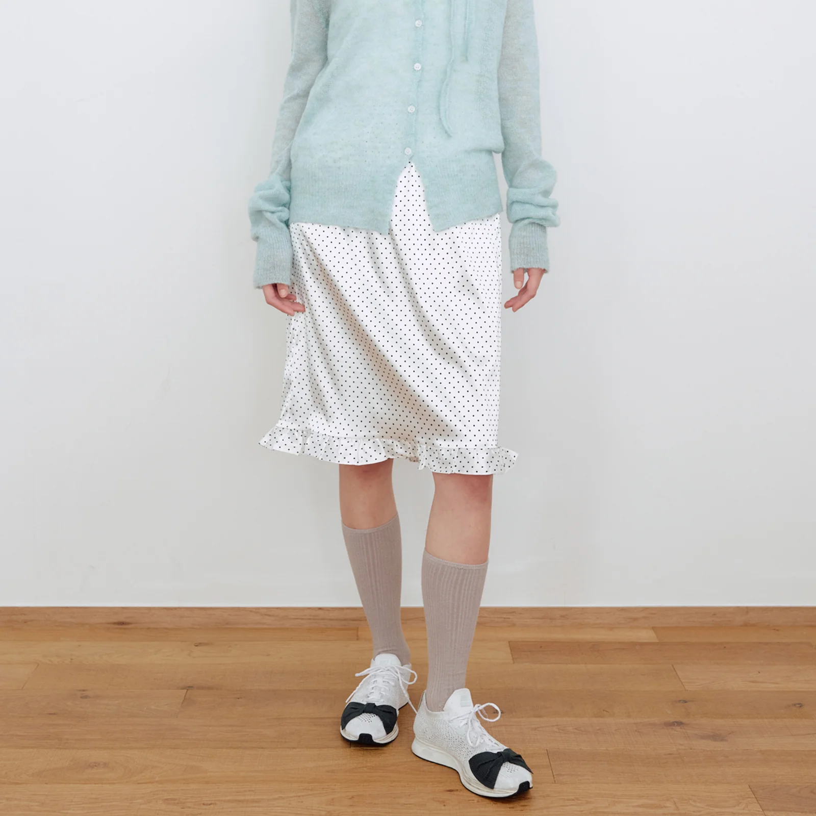 FRILL LAYERED MIDI SKIRT_WHITE