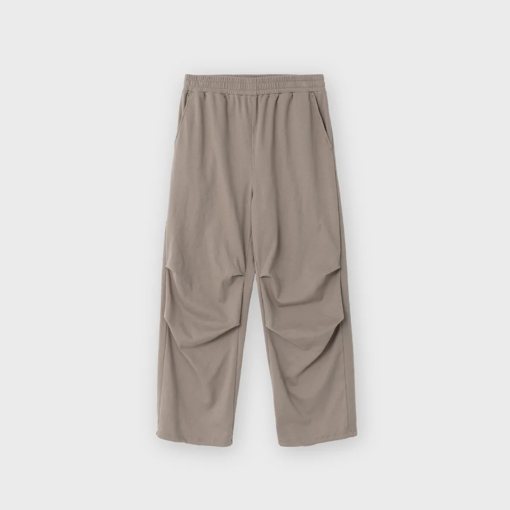 Smooth Jersey Parachute Pants, Vintage Beige