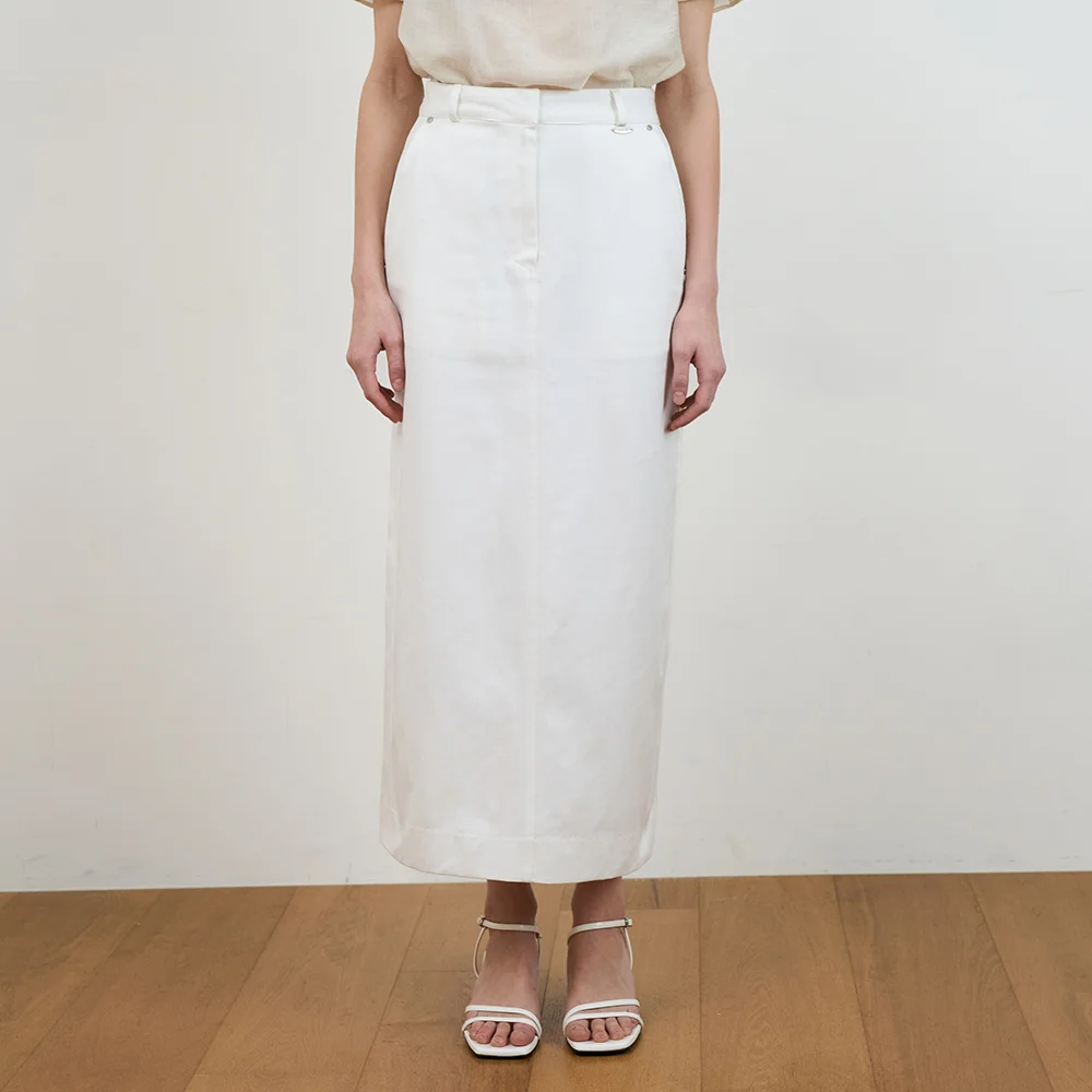 Minimal Cotton Long Skirt