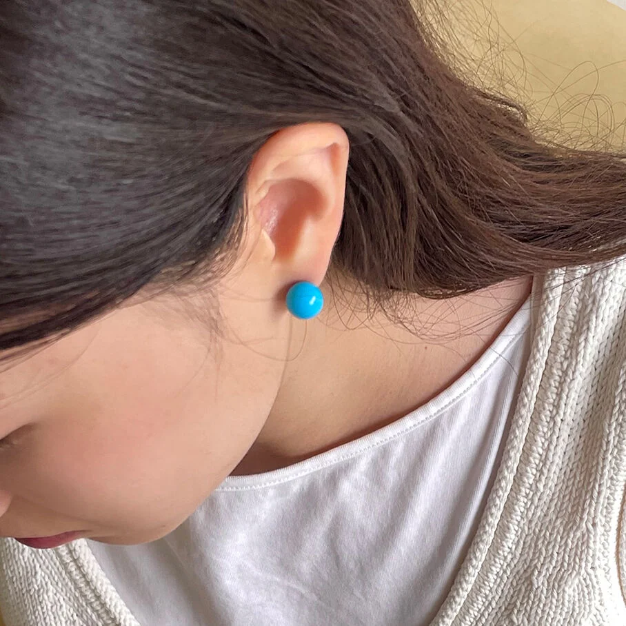 turquoise gemstone earring