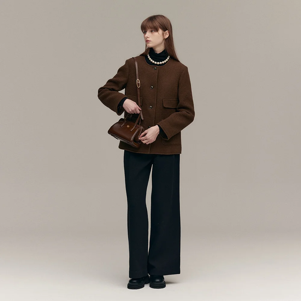 ROUND FANCY HALF JACKET (stone brown)