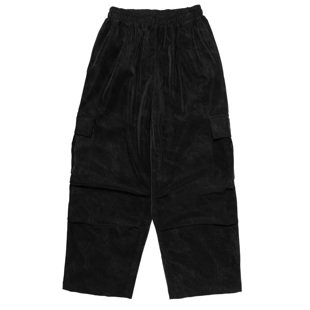 HYDE NUBUCK WIDE CARGO PANTS (BLACK)
