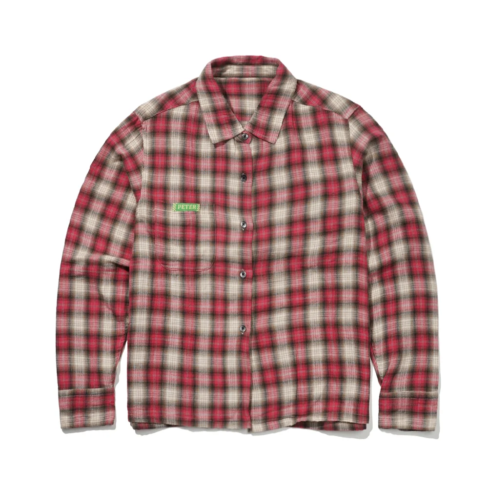 (W) PETER VINTAGE CHECK SHIRT - PINK