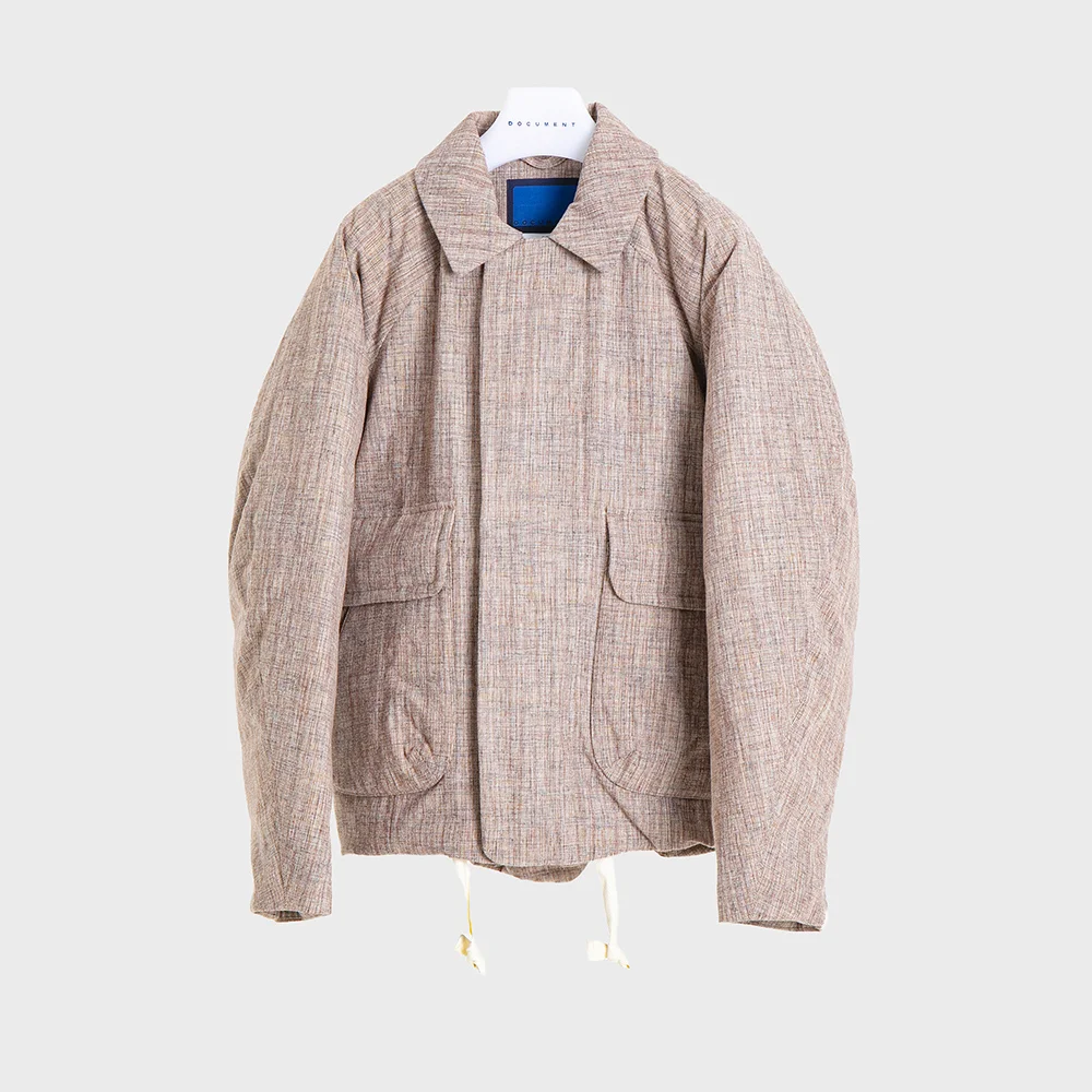 WOOL COTTON SHORT DOWN JACKET