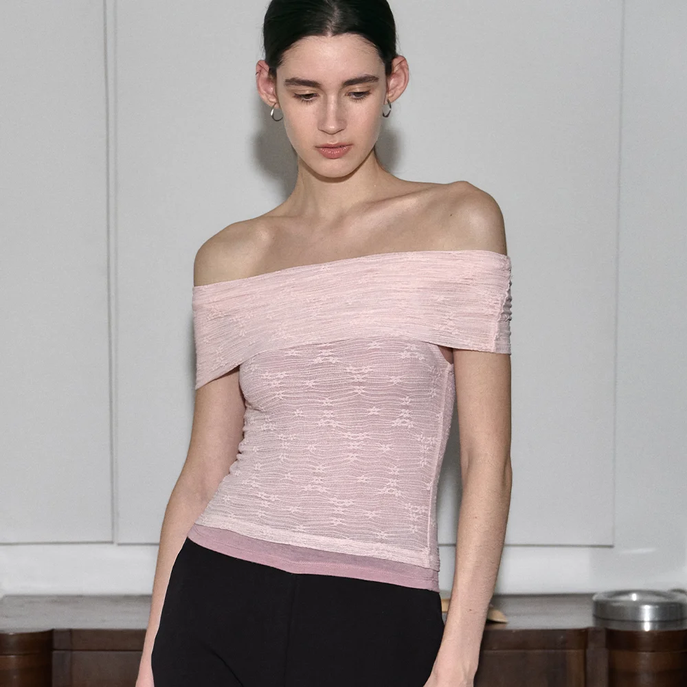 FLEUR LACE OFF SHOULDER (PINK)