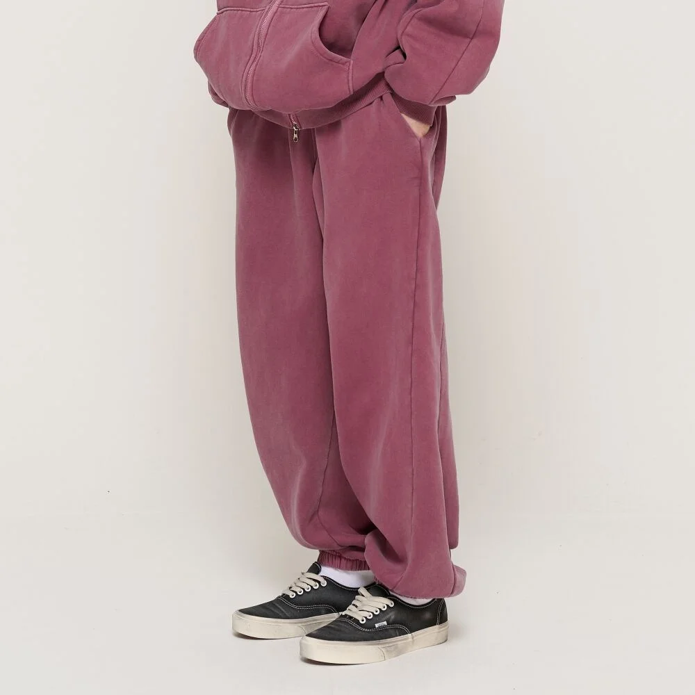 PIGMENT DYING TRAINING JOGGER PANTS (BURGUNDY)