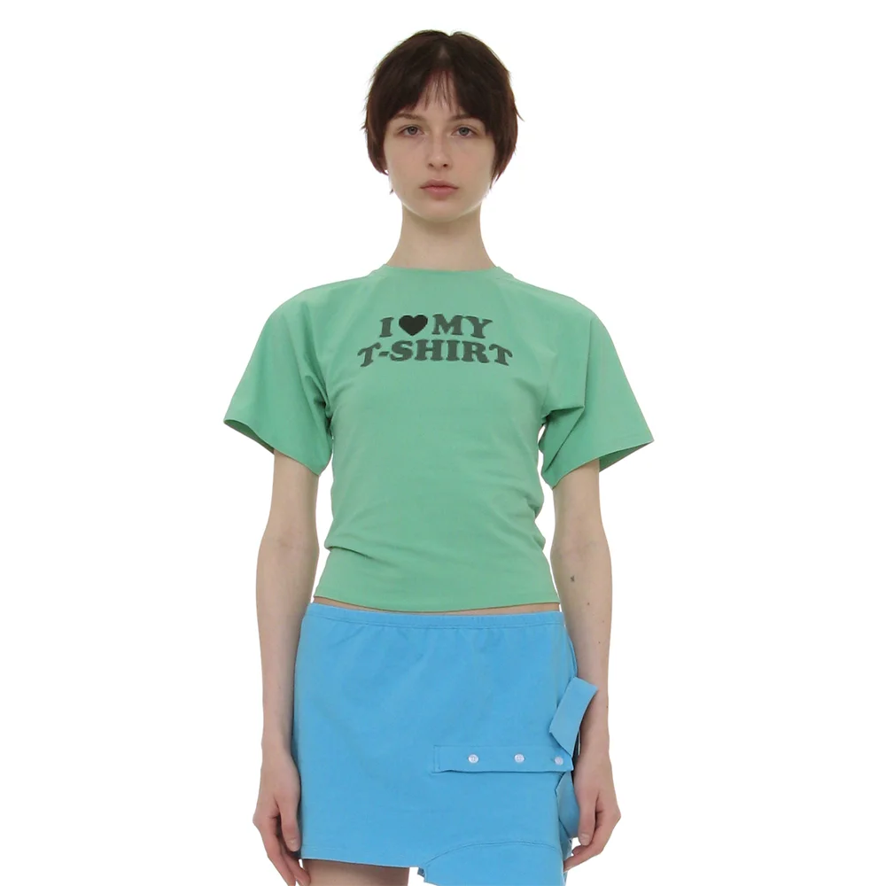 BAT SLEEVE ILT PRINTED TEE_EMERALD