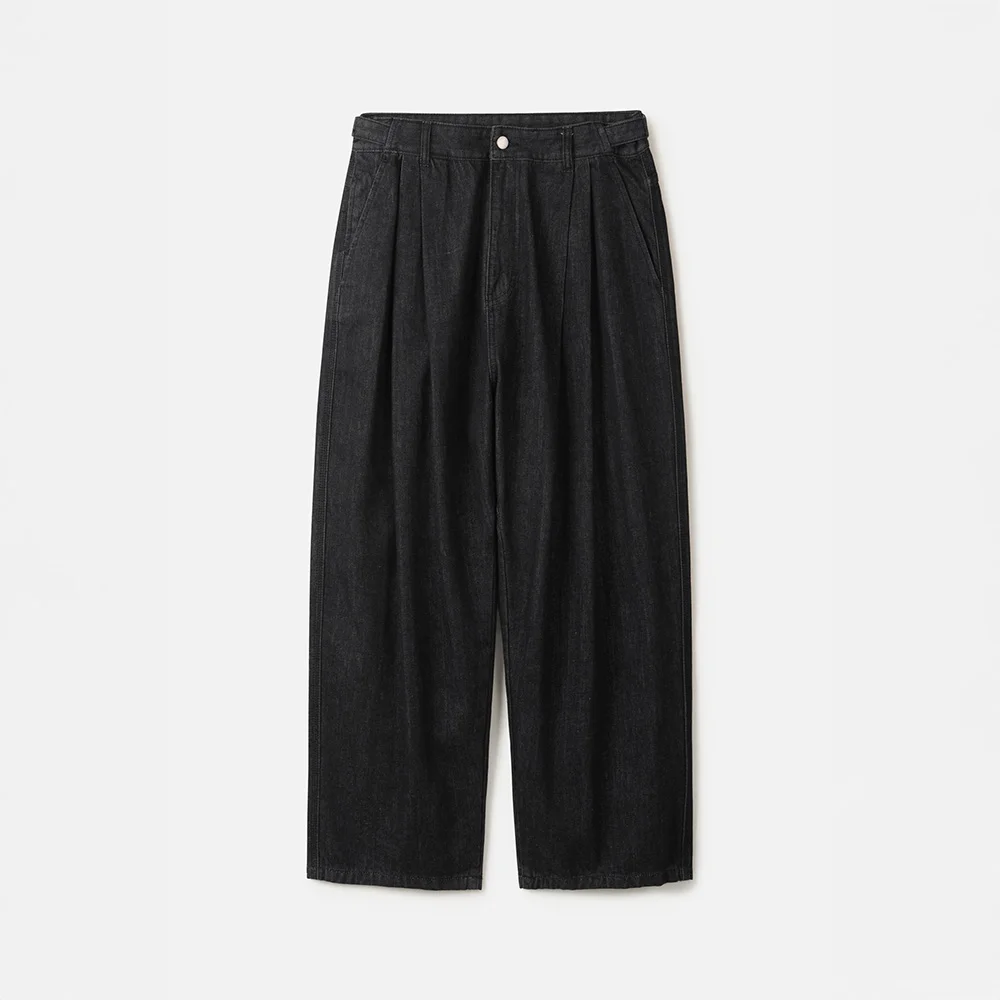 ADJUSTABLE RAW WIDE DENIM BLACK (247)