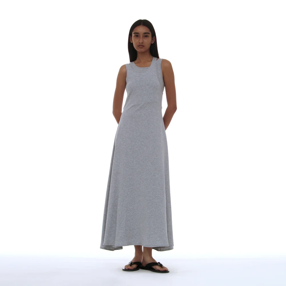PWC OVERLAY SLEEVELESS MAXI DRESS_MELANGE