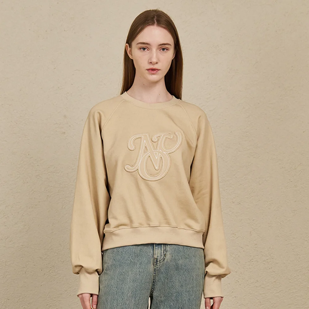 Pigment Patch Sweatshirt - Light Beige