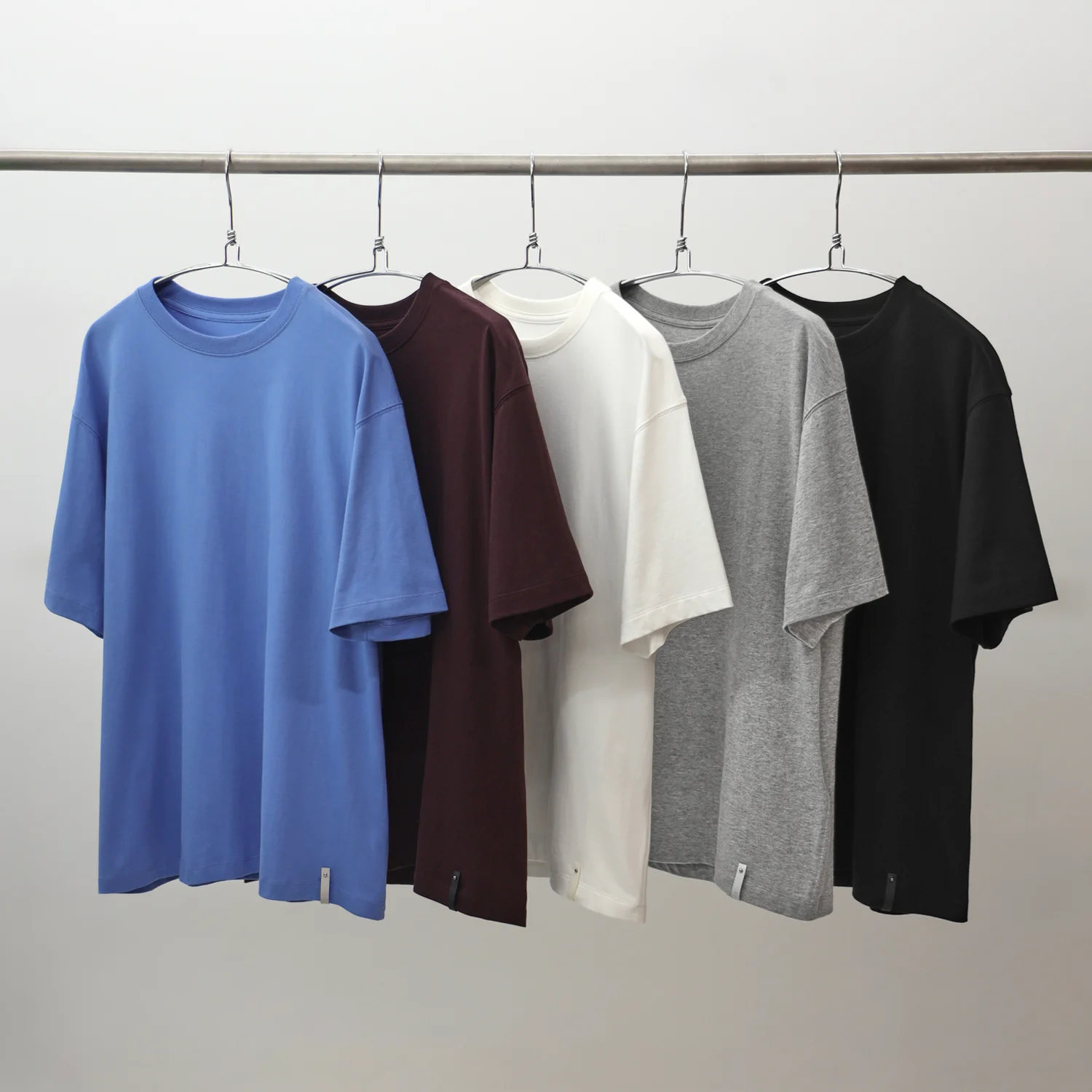 Leather Trim H/S T-shirt (5color)