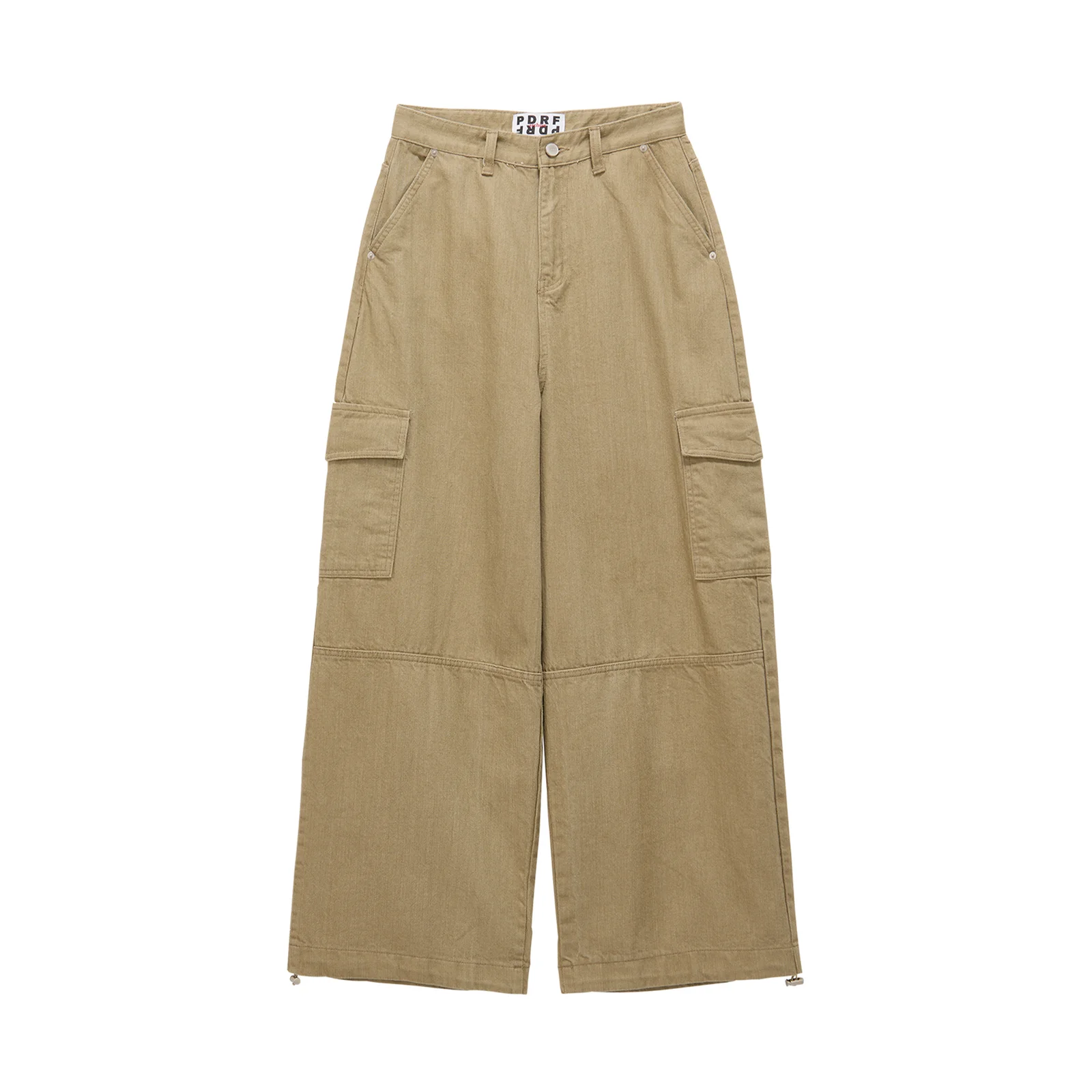 Stone Cargo Wide-Leg Pants (gray)