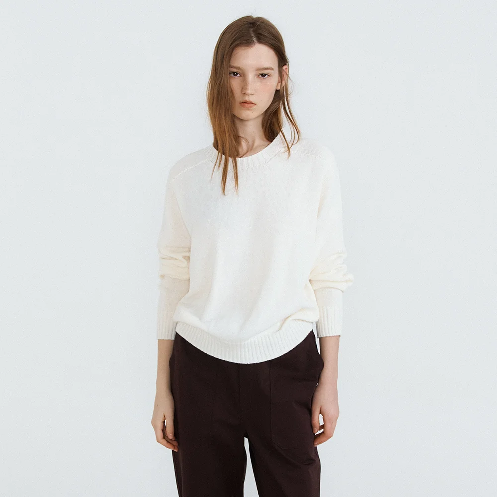 Saddle Wholegarment Knit (Ivory)
