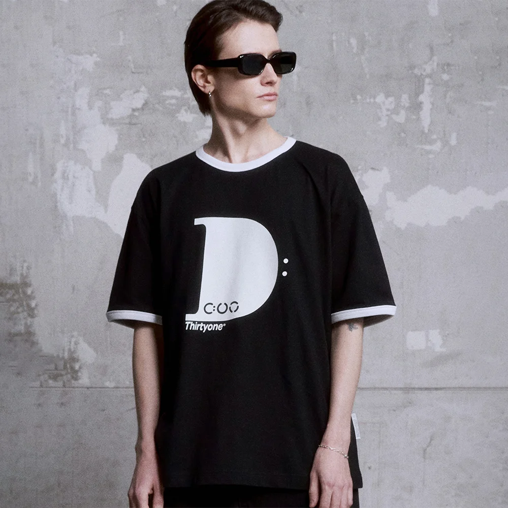 D: Logo Ringer T-Shirt (Black)