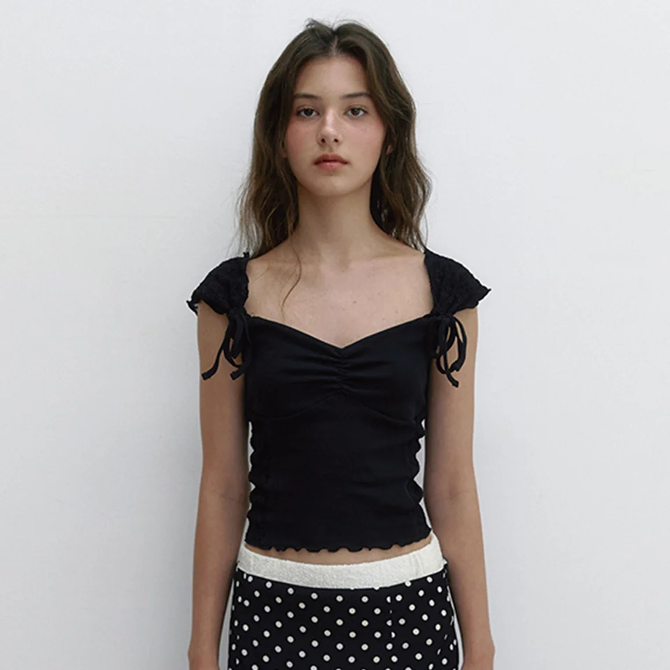 ROMANTIC RIBBON T (BLACK)