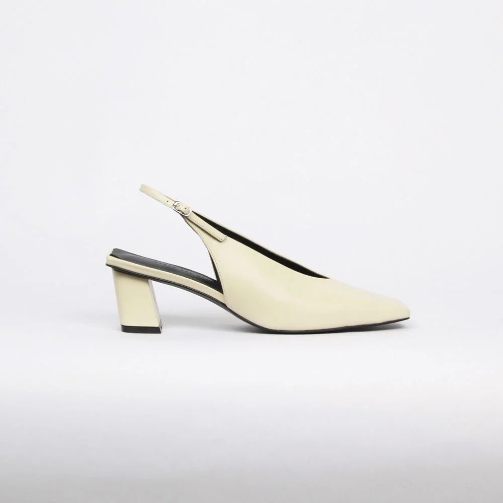 Remi Slingback Leather Cream
