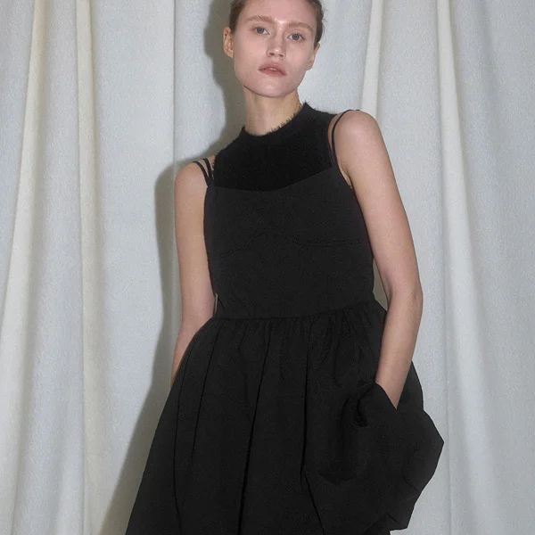 ALVIN PADDING BALLON DRESS(OP-6240)