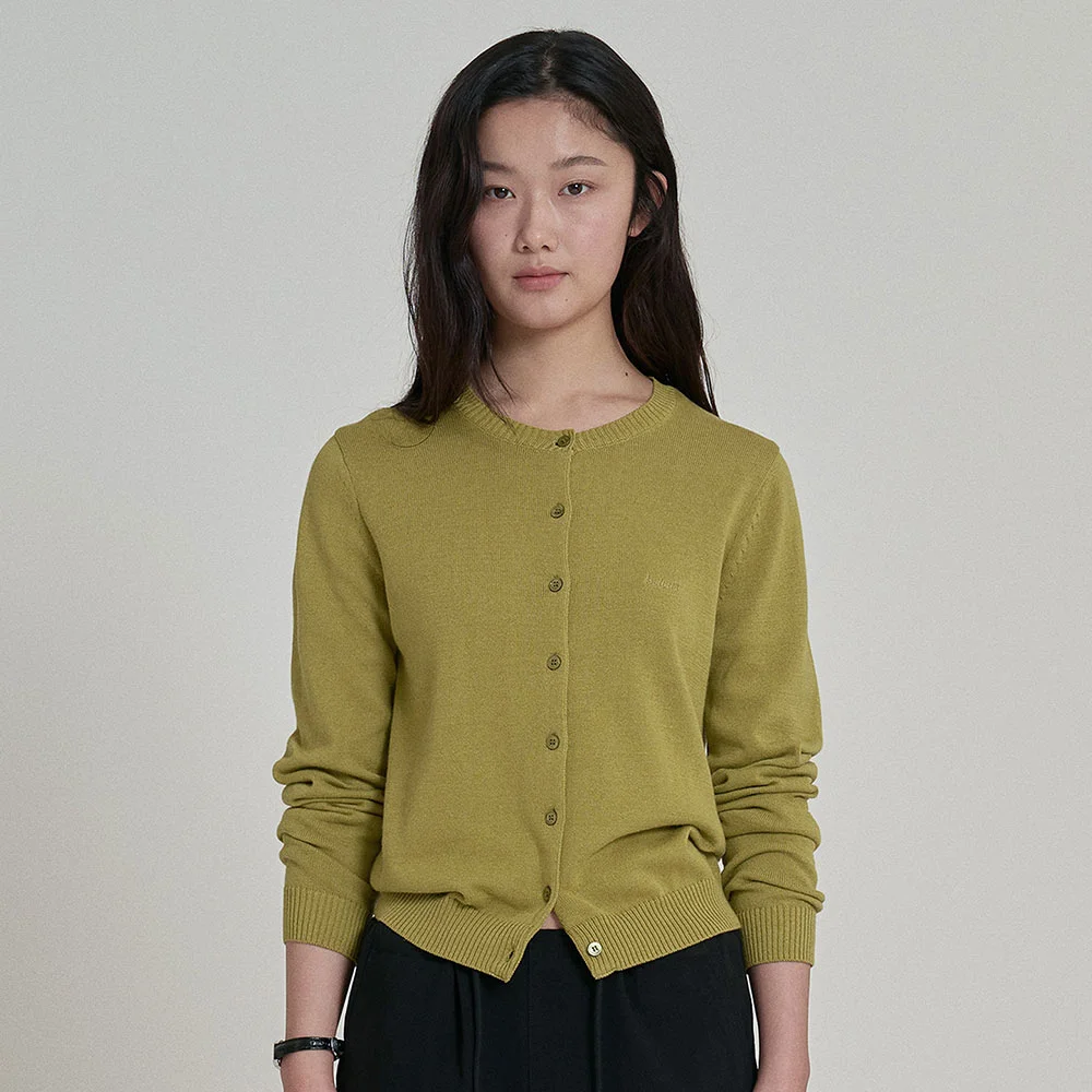 LETTER CARDIGAN (OLIVE)